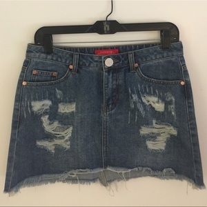 Caffeine Brand Jean Mini Skirt, Size M